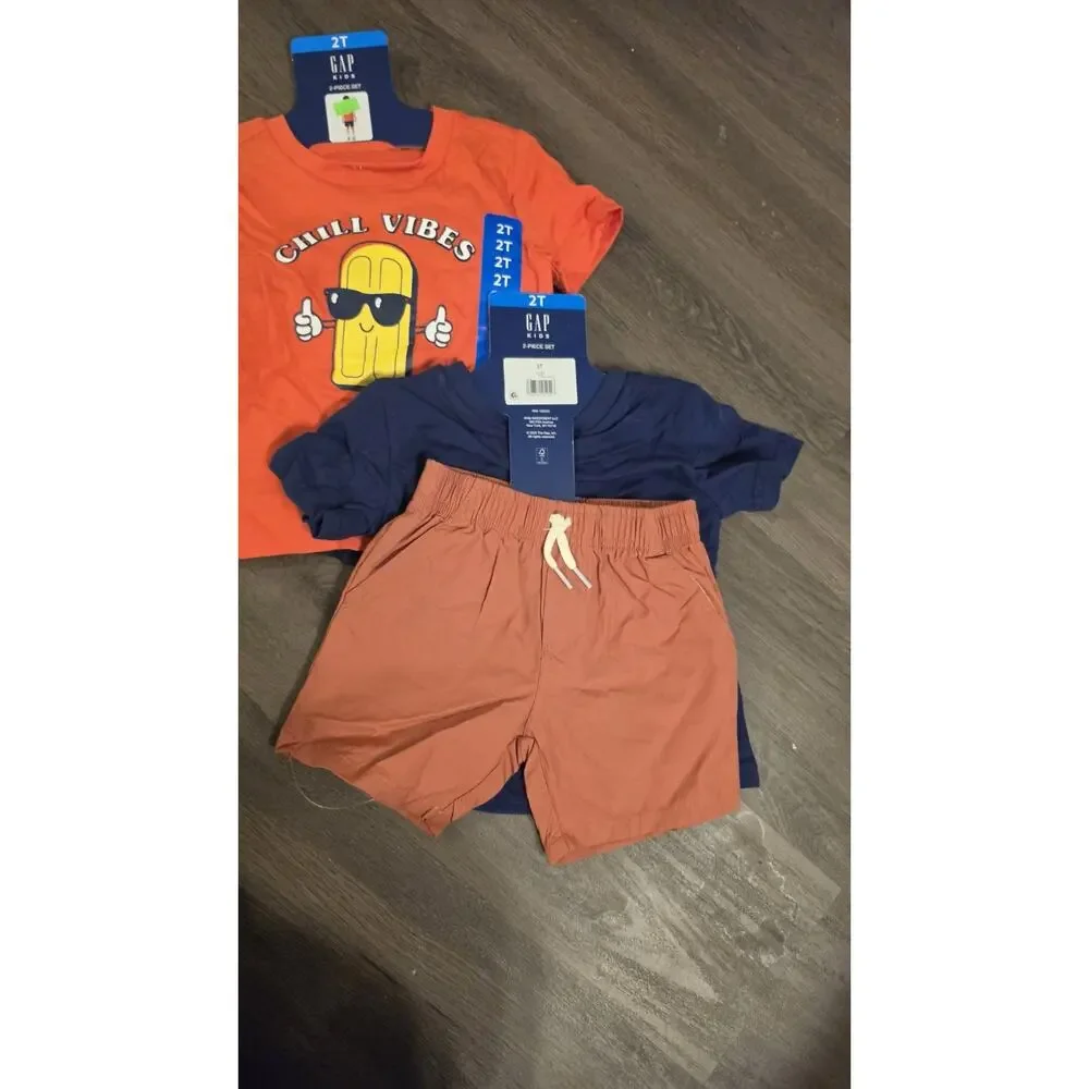 Gap 2T Outfit New With Tags Toddler Boy Summer Bundle Shorts And Shirts